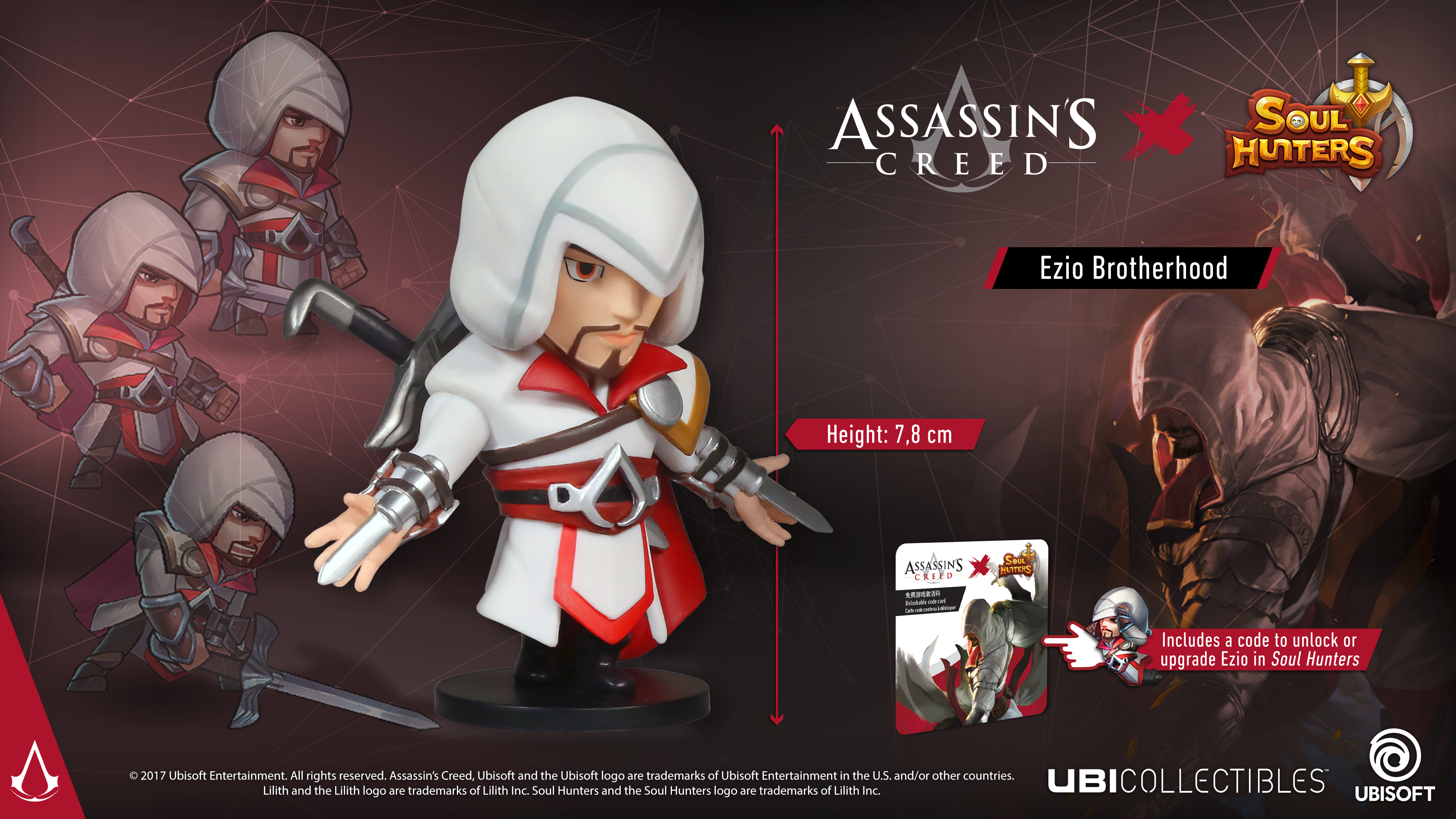 Assassin's Creed II - Ezio Auditore Black Edition - Ubisoft Attakus 8''  pvc statue